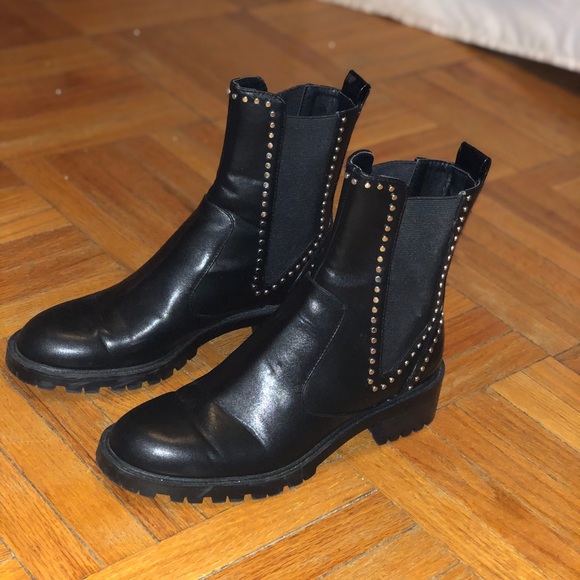 Zara Shoes - Beautiful Zara studded, snake embossed(back) boots